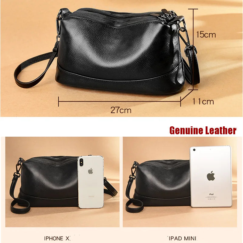 Women's Leather Tote Bag High Capacity Shoulder Messenger