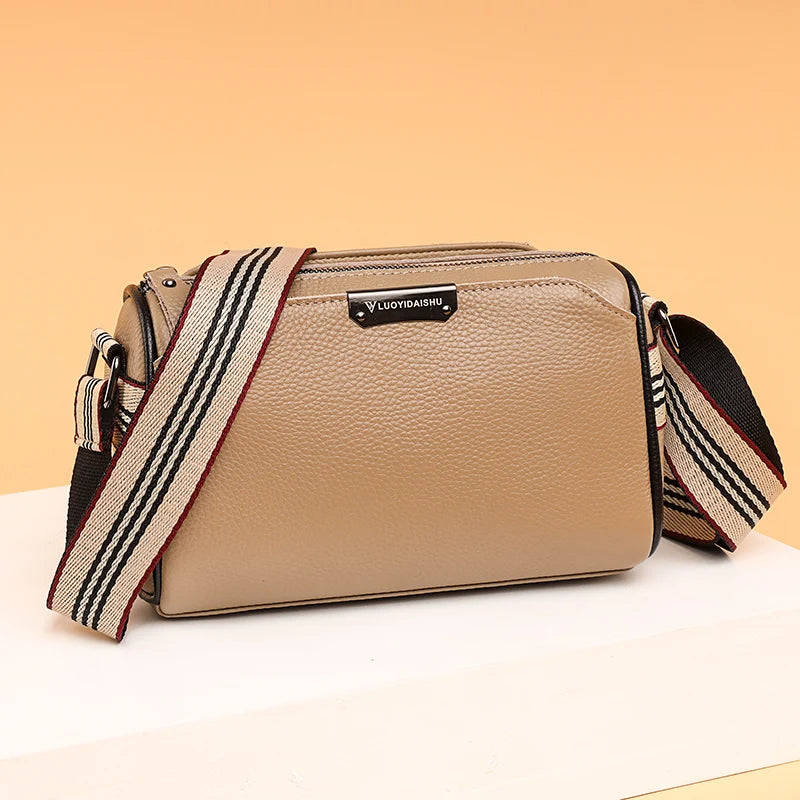 Leather Women Shoulder Bags High Lady Handbag First Layer Cowhide