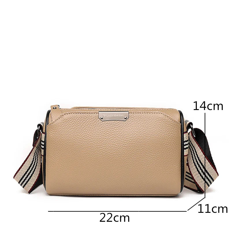 Leather Women Shoulder Bags High Lady Handbag First Layer Cowhide