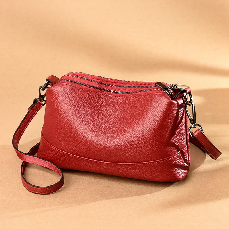 Soft Cowhide Ladies Crossbody Bag Female Shoulder Tote Bag