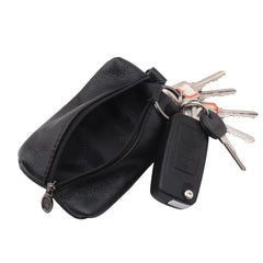 Leather Key Holder Car Key Wallets Men Women Zipper Key Case Bag Pouch