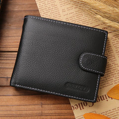 Real Cowhide Men Wallet Short Wallets for Man