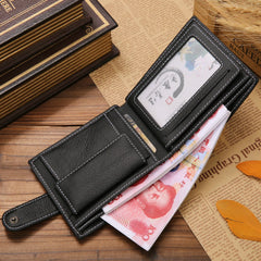 Real Cowhide Men Wallet Short Wallets for Man