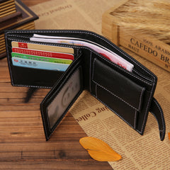 Real Cowhide Men Wallet Short Wallets for Man
