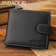 Real Cowhide Men Wallet Short Wallets for Man