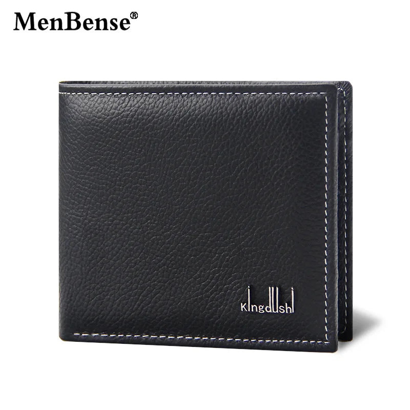 Real Cowhide Men Wallets Short Portefeuille Homme Gift