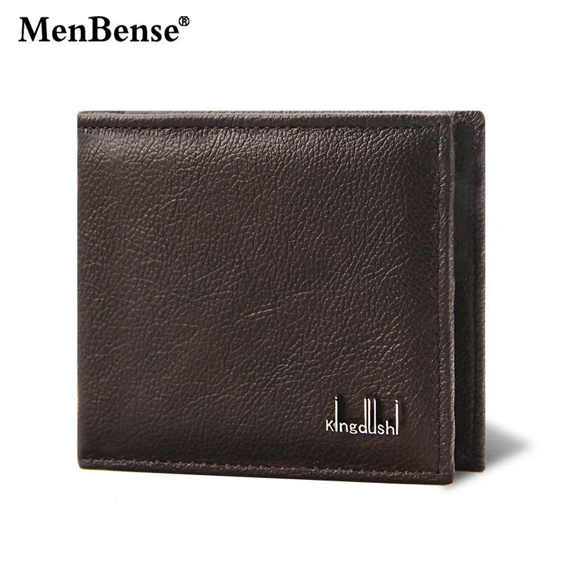 Real Cowhide Men Wallets Short Portefeuille Homme Gift