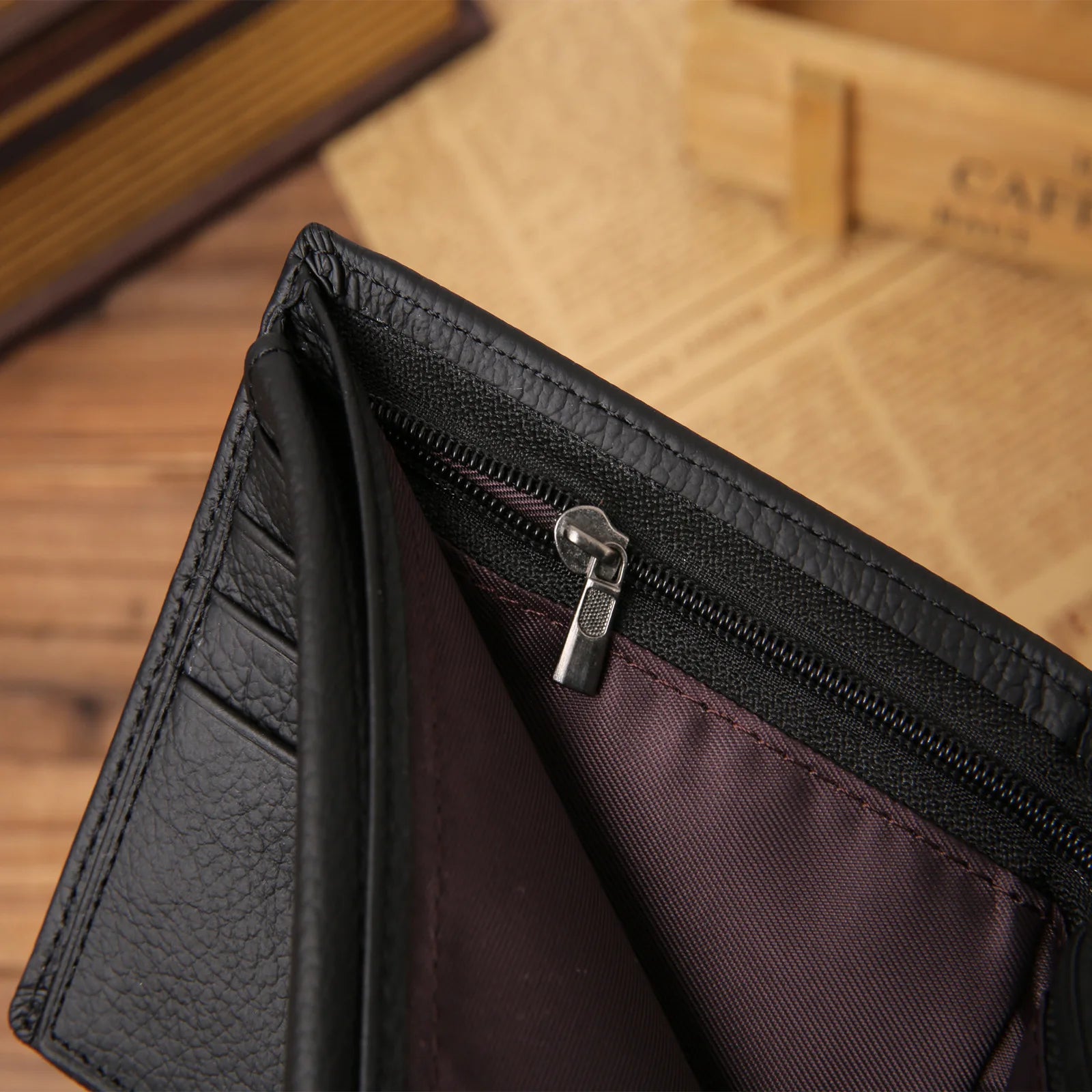 Premium Cowhide Men's Wallet Short Walet Portefeuille Homme