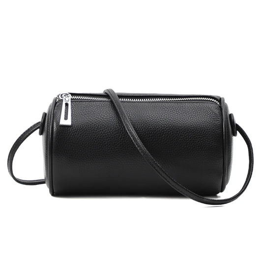 Leather Round Crossbody Bag Women Mini Shoulder Bags