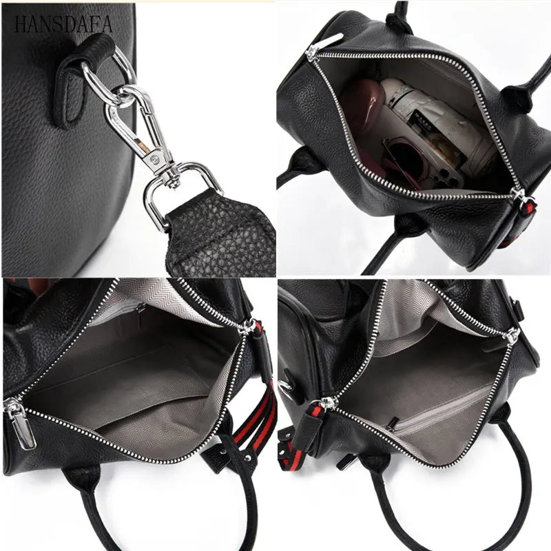 100% Leather Shoulder Bag Women's bag High Soft Cowhide Female Messenger Bag
