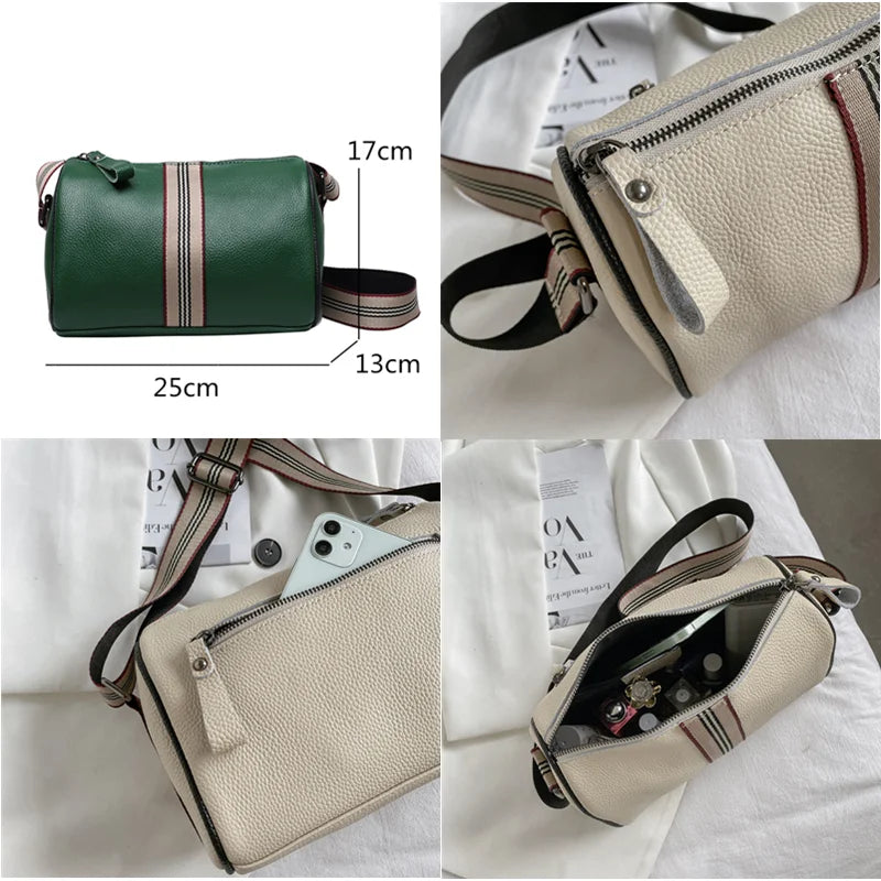 Leather Tote Bag Women's Handbags Cowhide Shoulder Bag Large Summer Crossbody