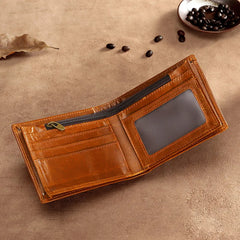 Short Bifold Men Wallet Casual Solid Wallet Men With Coin Pocket