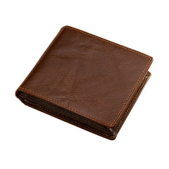 Short Bifold Men Wallet Casual Solid Wallet Men With Coin Pocket