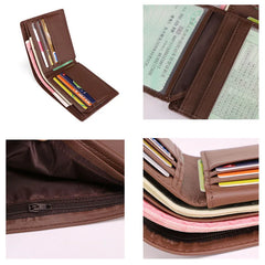 Short Bifold Men Wallet Casual Soild Wallet with Coin Pocket