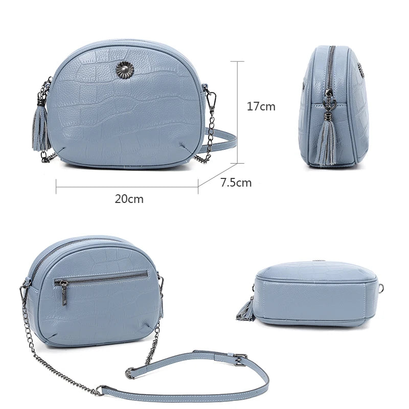 100% Leather Women Chain Bags Mini Bags Shoulder Crossbody Bag Style