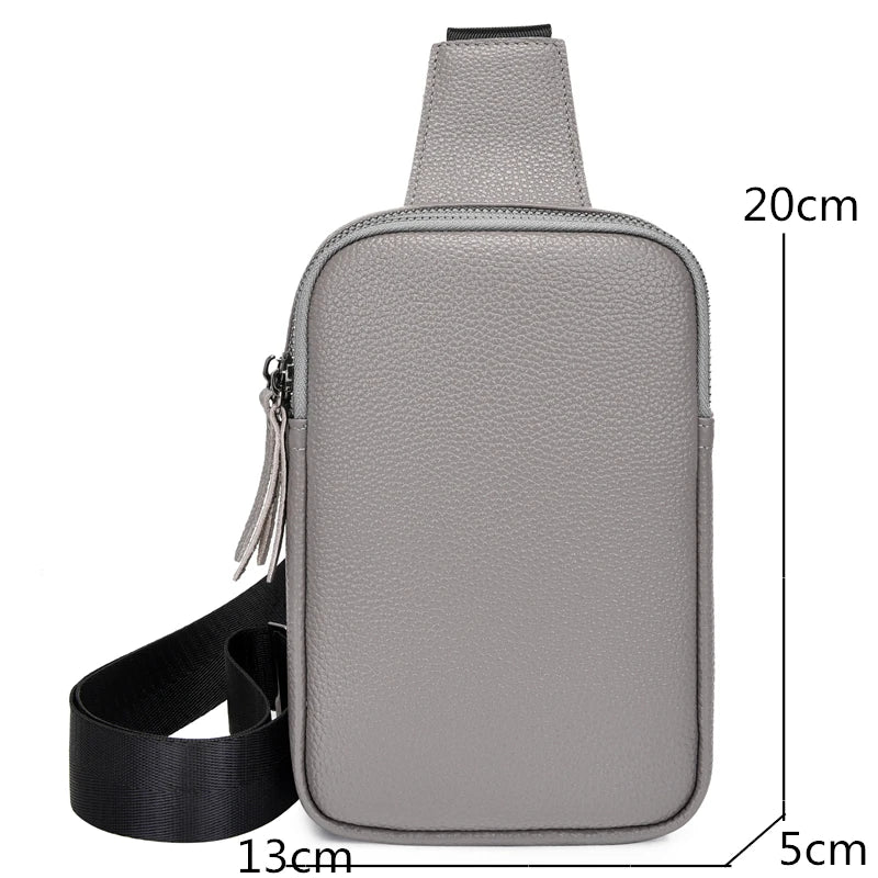 Soft Cowhide Women Chest Bag High Quality Leather Female Shoulder Handbag