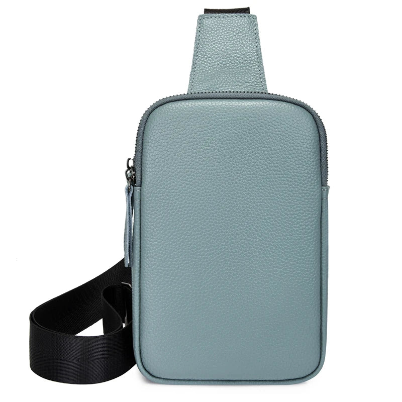 Soft Cowhide Women Chest Bag High Quality Leather Female Shoulder Handbag