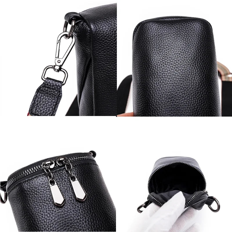 Leather Women Handbag Cowhide Crossbody Shoulder Bag