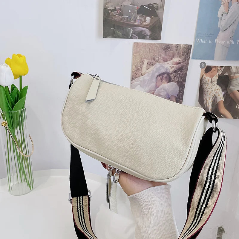Soft Natural Cowhide Women's Bag - Leather Women Handbag