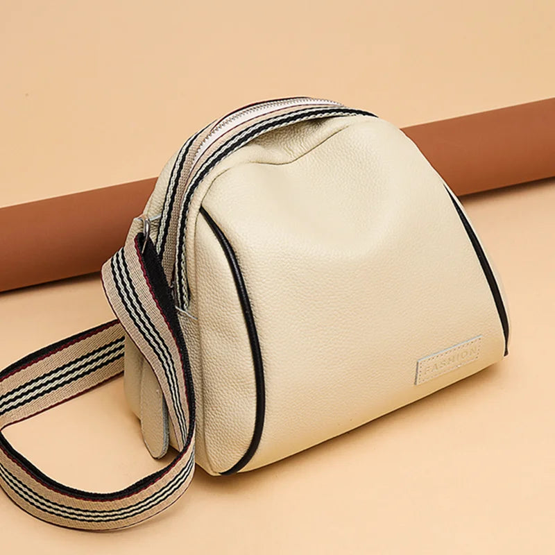 Leather Women Handbag High Capacity Shoulder Bag