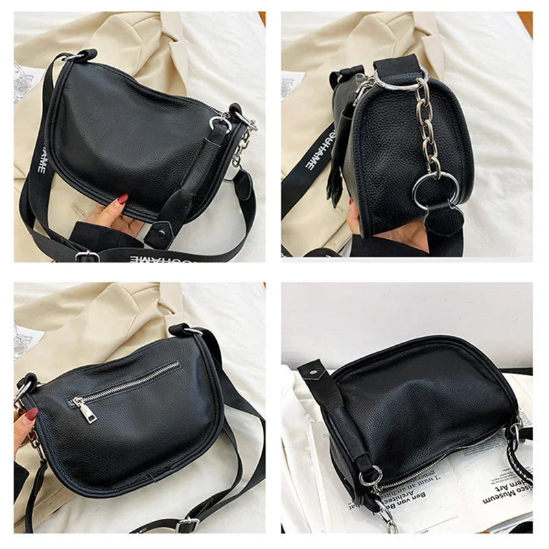 High-Quality Leather Women's Shoulder Bag