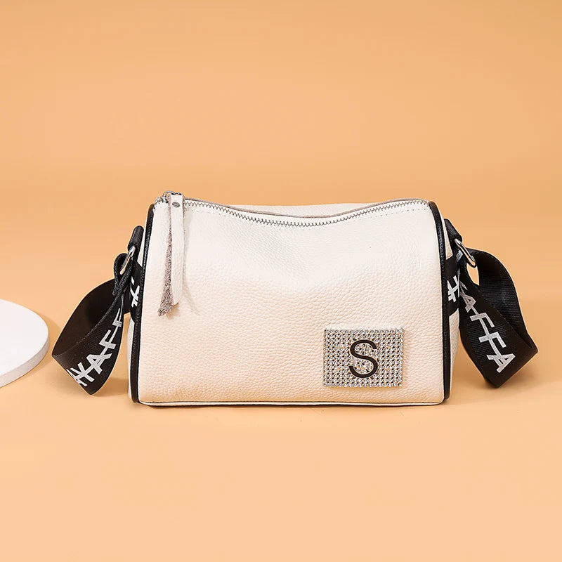 High Soft Leather Women Handbags Cowhide Female Shoulder Bag