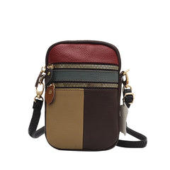 Soft Leather Women Shoulder Bag with Zipper