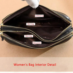 100% Leather Women Shoulder bags Cowhide Women Handbags High Female Wallet Women
