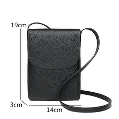 Leather Women's Casual Phone Bag Messenger Crossbody Small Shoulder Bag