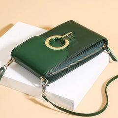 Women's Leather Crossbody Messenger Bag Multi-functional Shoulder Bag