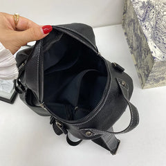Waterproof Leather Women's Backpack Casual Cowhide Shoulder Bag