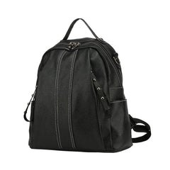 Waterproof Leather Women's Backpack Casual Cowhide Shoulder Bag