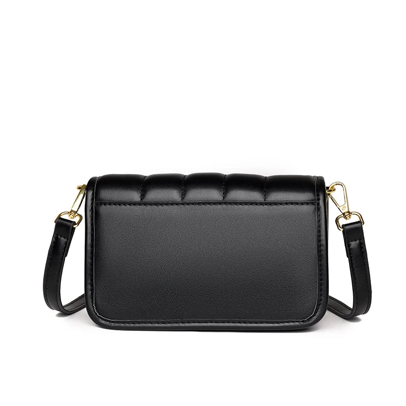 Cowhide Wide Strap Shoulder Bags for Women Chain Messenger Crossbody Bags