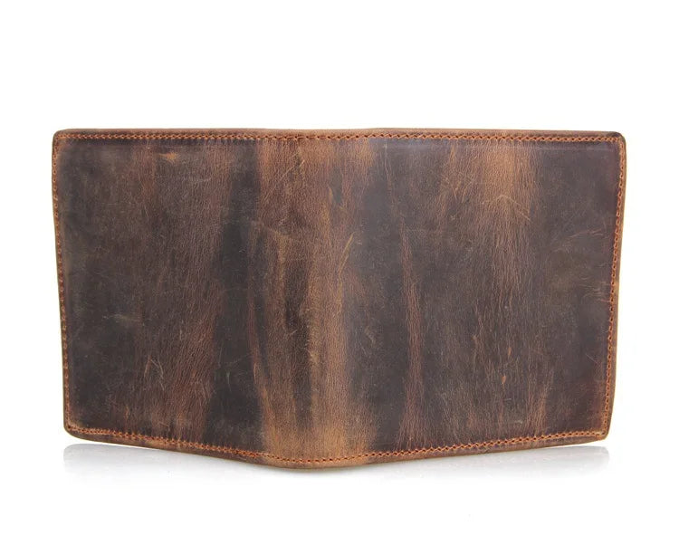 Men's Luxury Cow Leather Wallet Short Male Purse
