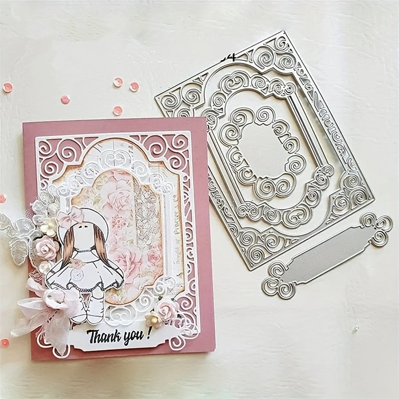 Flower Pattern Metal Cutting Die Stencil DIY Scrapbooking Gift Card Making