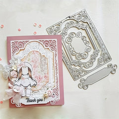 Flower Pattern Metal Cutting Die Stencil DIY Scrapbooking Gift Card Making