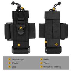1000D Nylon Tactical Molle Pouch Walkie Talkie Holder Bag Belt Pack