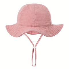 Baby Cotton Bucket Hat Fisherman Hat Wide Brim Beach Basin Hat Sunscreen Cap