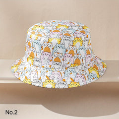 Kids' Warm Cat Pattern Bucket Hat