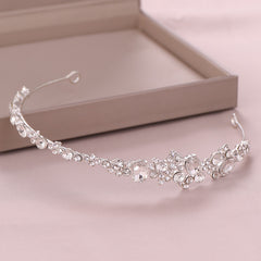 Golden Rhinestone Crystal Bridal Tiara Wedding Headband