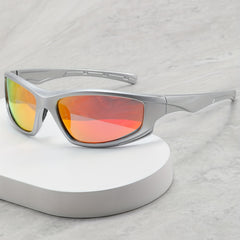 Retro Clout Mirror Lens Wrap Around Sport Sunglasses UV400