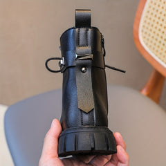 Solid Zipper Boots for Boys - Comfortable Non Slip - All Seasons
