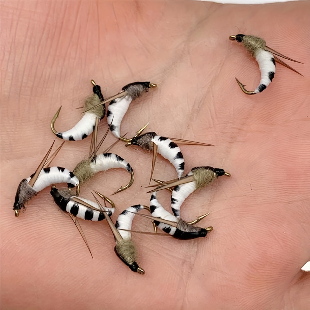 10pcs Fly Fishing Flies Insect Bait Lure Trout Bass Perch Carp Walleye