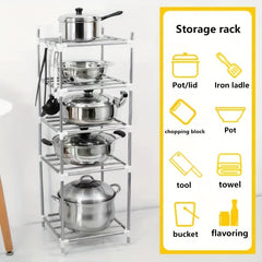 Stainless Steel Pot Holder for Cookware Storage