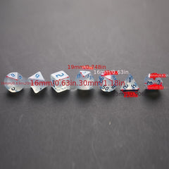 7pcs Iridescent Glitter Polyhedral Dice Set - Christmas Thanksgiving Gift