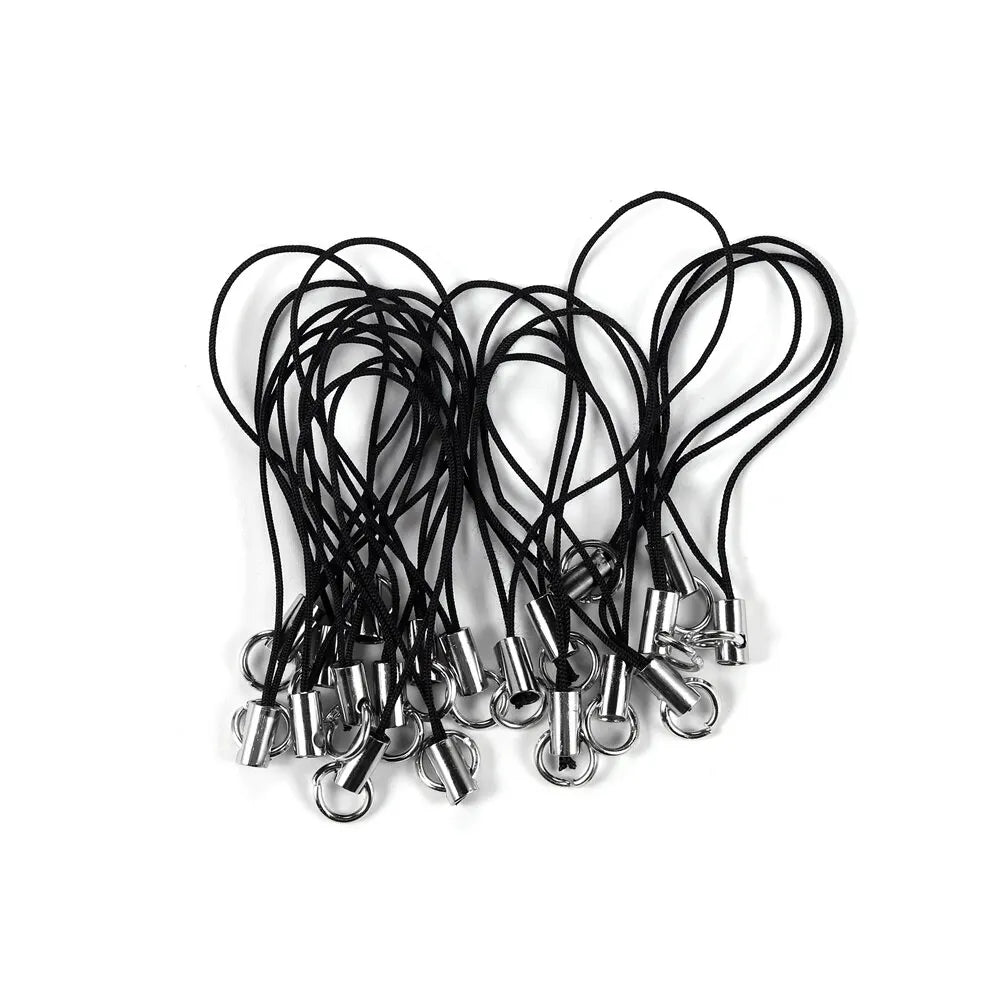 100Pcs Lanyard Cord Lobster Clasp Christmas Bell Keychain Hooks