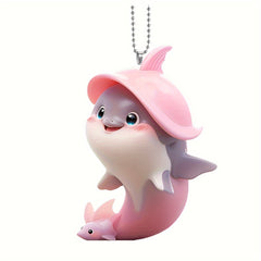 Pink Dolphin Car Pendant Keychain Decoration