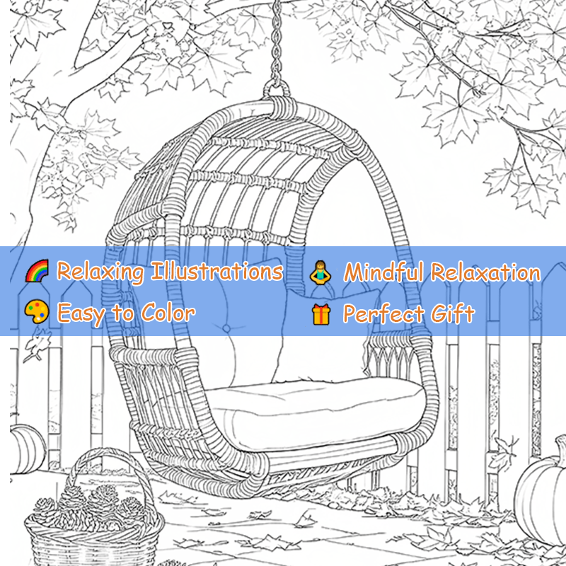 Cozy Corner Adult Coloring Book 22 Pages 20x20 cm Deluxe Edition