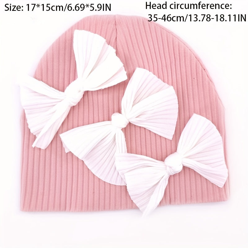 Soft & Cozy Baby Bows Beanies for Autumn & Winter