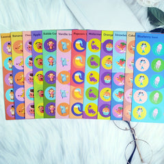 36pcs Scented Reward Stickers - 12 Fruity Scents - Christmas & Party Decoration